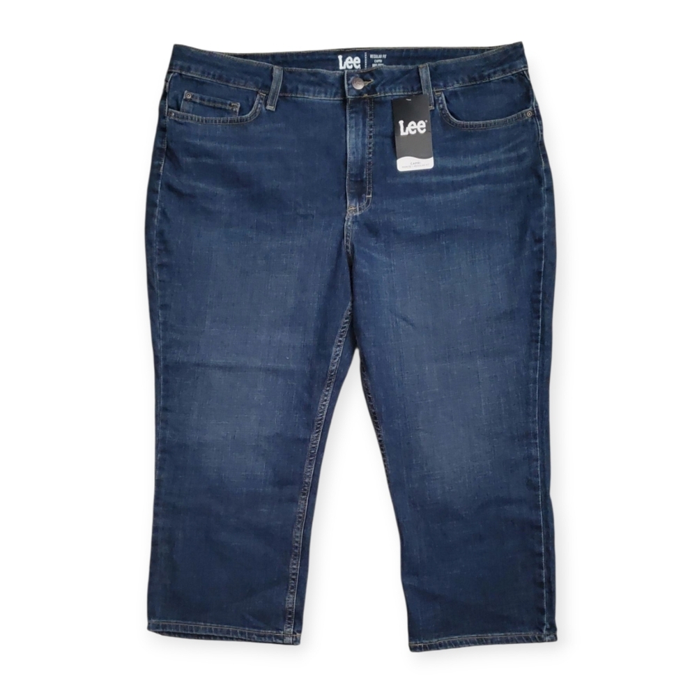 Lee Women's Dark Blue Cropped Jeans